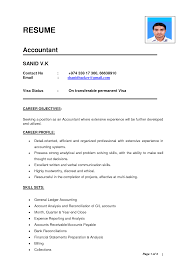 Sample Resume  Accounting Resume Hobbies Sle Of Accountant 