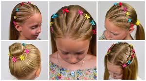 6 doing a headband tuck. 4 Easy No Braids Boddy Pins Heatless Back To School Hairstyles Little Girls Hairstyles 26 Lgh Youtube