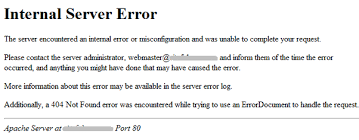 apache cgi internal server error