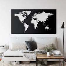 Mdf World Map Wall Decor Size