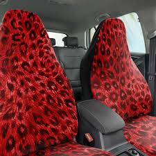 Leopard Car Seat Cover Red Leopard