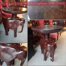 Vintage Solid Wood Elephant Table