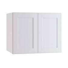 Luxxe Cabinetry Newhaven 30 In W X 24 In H X 24 In D Pure White Painted Door Wall Fully Assembled Cabinet Recessed Panel Shaker Door Style