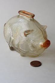 Vintage Depression Glass Piggy Bank