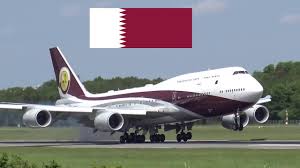 qatar vip boeing 747 8 vq bsk landing