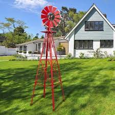 8ft Windmill Yard Garden Metal