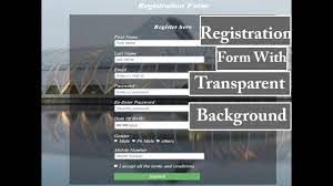 transpa registration form in html