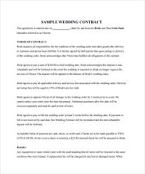 Sample Wedding Contract 21 Documents In Pdf Word