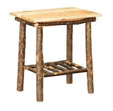 Hoosier Rustic Hickory Wood End Table