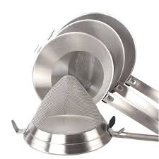 Both pieces (funnel and strainer) are made of stainless steel, and are easily cleaned. Bar Tool 304 Stainless Steel Slip Yarn Mesh Big Funnel With Handle Conical Filter Cone Funnel Shot Coffee Residue Filter Screen Colanders Strainers Aliexpress