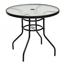 Outdoor Patio Table Round Steel Frame