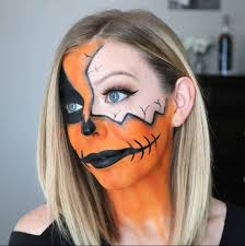 easy ed pumpkin makeup halloween