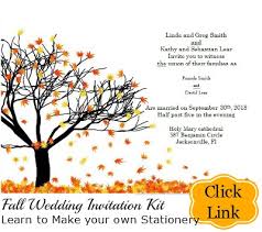 Fall Wedding Invitations Autumn Printables
