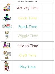 Preschool Daily Schedule And Visual Schedules Planner Template Class