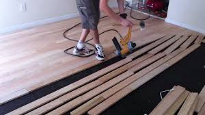 Homes have been milled with a tongue and. How To Install Nail Down Unfinished Hardwood Floors Youtube