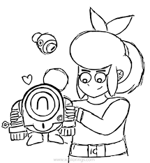 ❤️ learn how to draw jacky from brawl stars. Brawl Stars Coloring Pages Pam And Et Robot Nani Xcolorings Com
