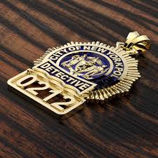 nypd detective pendant penny size