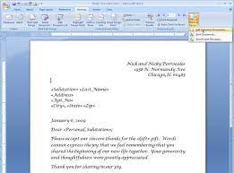 creating mail merge letters