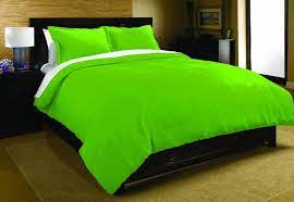 solid color lime green bedding set