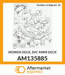 am135885 mower deck svc mwr deck