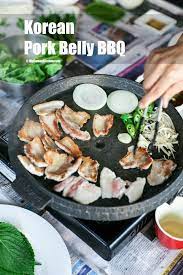 Dish out and serve immediately with steamed rice. Korean Pork Belly Bbq Samgyeopsal Gui My Korean Kitchen