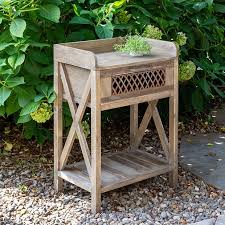 Rustic Potting Bench Table Antique