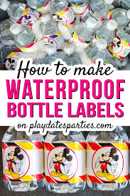 waterproof water bottle labels
