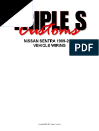 How to replace 2001 nissan sentra starter location? Nissan Sentra 1989 2004 Wiring Pdf Ignition System Trunk Car