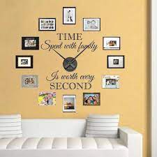 Real Family Clock Wall Decal Clock