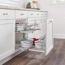 2 tier kitchen cabinet pull out basket