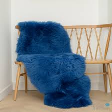 bright blue double sheepskin the