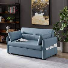 Faux Leather Sleeper Sofa Bed Reclining