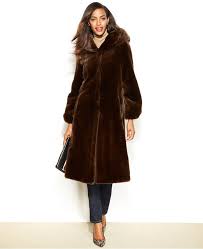 Faux Fur Maxi Coat Brown Fur Coat