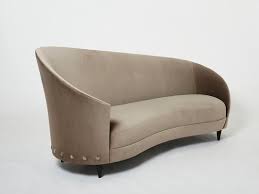 Velvet Rounded Meridienne Sofa From