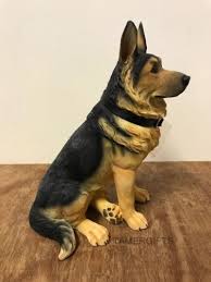 Large Sitting Alsatian Statue By