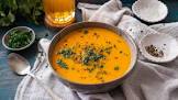 butternut squash bisque with ginger and orange zest