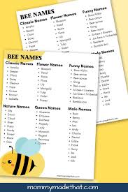 bee names 200 buzz worthy names