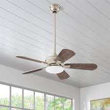 Led Brushed Nickel Ceiling Fan With