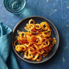 baked sweet potato curly fries with