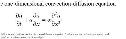 One Dimensional Convection Diffusion