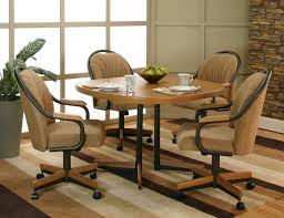 set of 4 kitchen chairs with casters