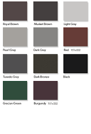 aluminum gutter color chart from wilco