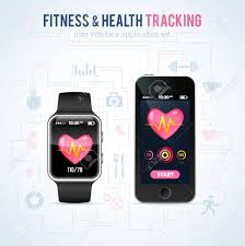 Health Fitness Tracker Application Interface On Realistic Smart