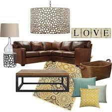 Living Room Decor Brown Couch