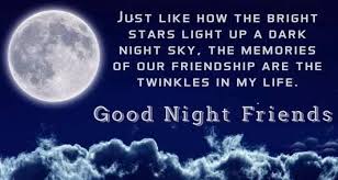 sweet good night es for friends