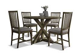 The perfect round dining table size for six people. Branson Round Table With 4 Slat Back Chairs Dock86