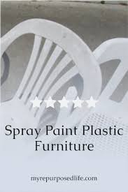 spray paint plastic chairs