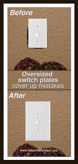 Oversized Light Switch Plates Outlet Covers Cover Up Hole In Wall That S Bigger Than You Light Switch Covers Diy Light Switch Plate Cover Outlet Covers Diy