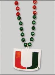 university of miami sports beads from