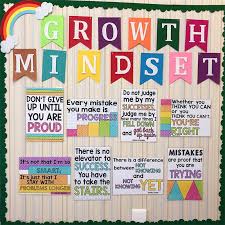 12pcs Growth Mindset Learn English Quotes Proverb Classroom